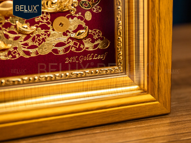 Tranh kim long dát vàng 24k 25x20cm